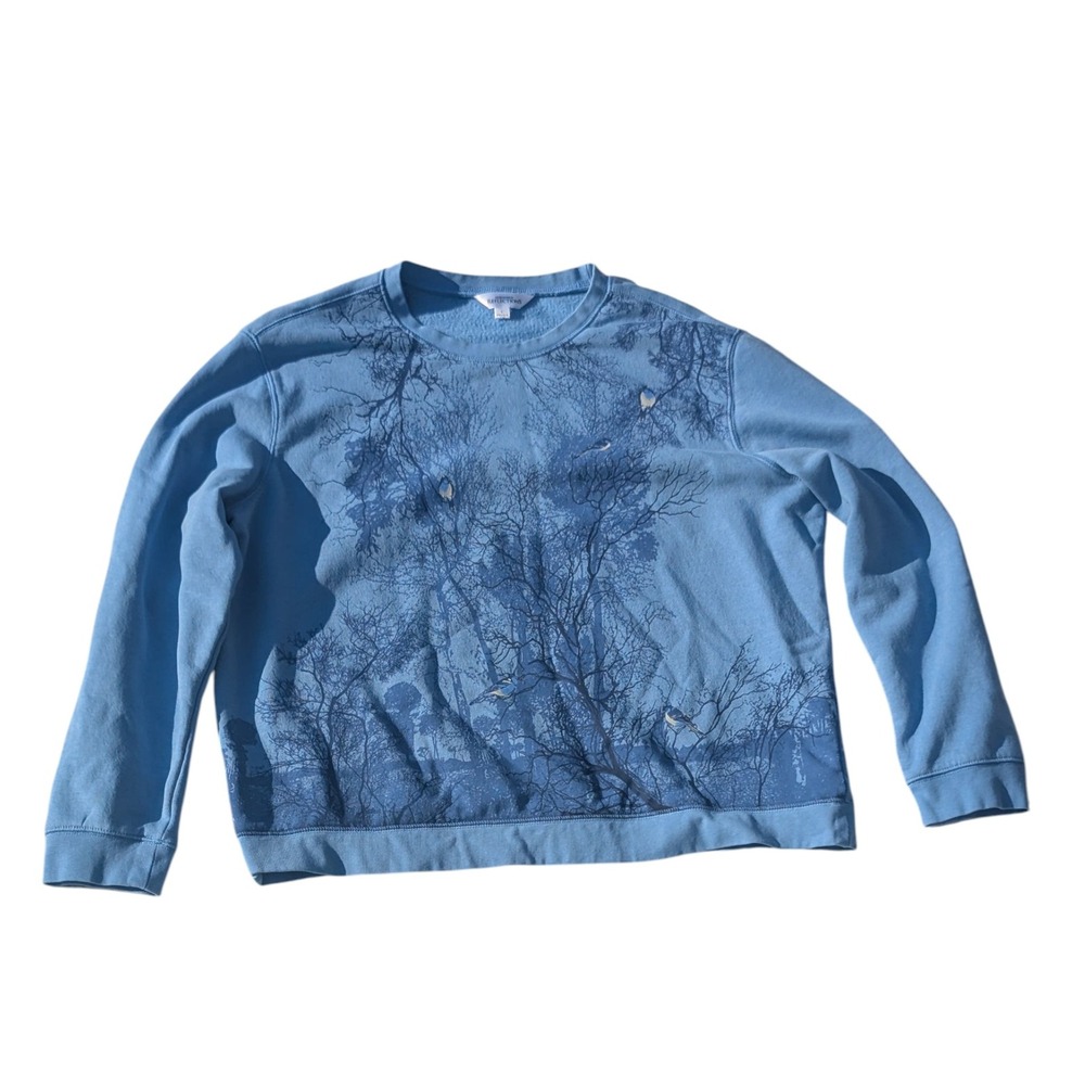 Northern Reflections Bird Tree Graphic Crewneck Sweatshirt Large